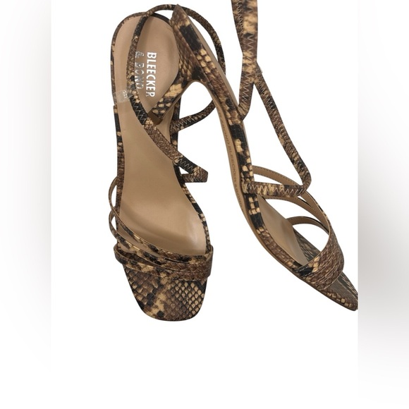 Bleecker & Bond Brown Snakeskin Heels - Picture 3 of 5